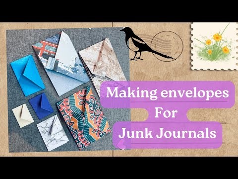 Making envelopes from scrap paper; junk journal inspiration