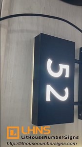 Horizontal LED Light Box Waterproof Address Sign for House, Office & Shop Hanging Install