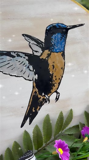 What is your favorite bird? I crafted this sweet hummingbird on a live video a couple weeks ago. 💕💕💕 #crafts #diyproject #chalkcouture #sustainmycrafthabit | Sustain My Craft Habit