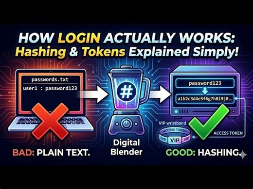 How Login ACTUALLY Works: Hashing Access Tokens Explained | Raza Ul Mustafa