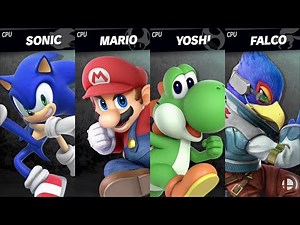 Super Smash Bros. Ultimate - Sonic vs Mario vs Yoshi vs Falco
