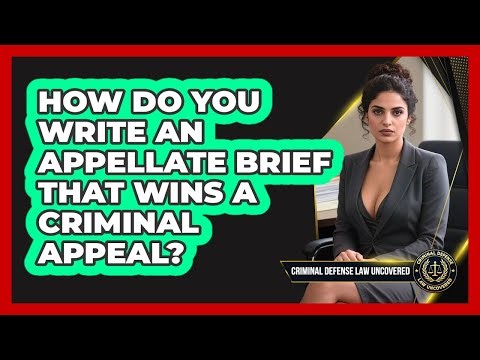 How Do You Write An Appellate Brief That Wins A Criminal Appeal? - Criminal Defense Law Uncovered