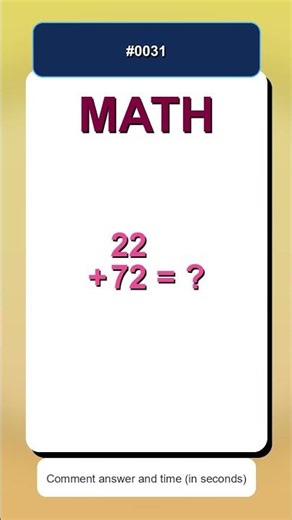 Quick Math Addition #0031
