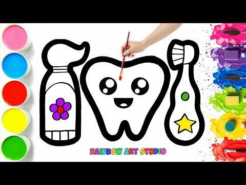 💕🎨 How To Draw a Bright Smiling Tooth | Easy Step By Step Tutorial #112