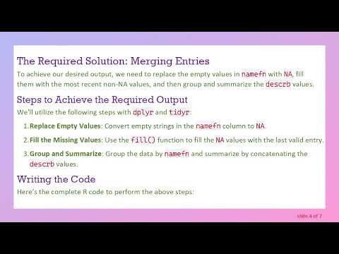 Solving the Challenge of Combining Rows in R's Data Frames with dplyr