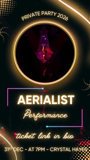 . . ✨ Crystal Events & Management Presents ✨ 🌟 PRIVATE PARTY 2026 – A Night to Remember 🌟 Get ready to witness a breathtaking force of grace and power as our aerialist defies gravity, soars through the air, and commands the sky with unstoppable strength! 🎭 What to Expect ✨ Captivating live performances 🍹 Signature welcome cocktails 🍴 Mouth-watering canapes & immersive live food stations 🎶 Non-stop music to keep you dancing all night 🎁 Magical surprises throughout the evening 📅 31st Decem