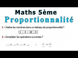 Maths 5ème - La proportionnalité Exercice 5