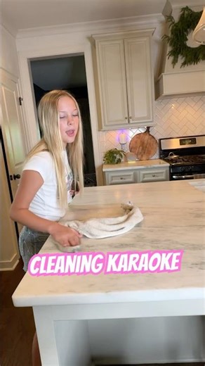 Multitasking today! #evanriley #clean #kitchen #celinedion