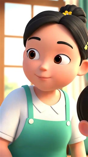 Mẹ và bé học tiếng Anh: Tên các phòng trong nhà qua hoạt hình dễ thương #Shorts