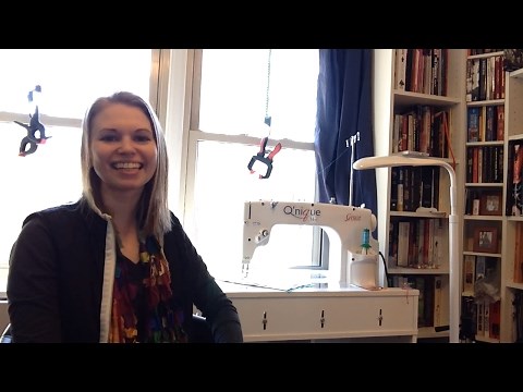 Quilting on a Sit Down Longarm Machine Part 1 - Grace Qnique 14+ with Leah Day