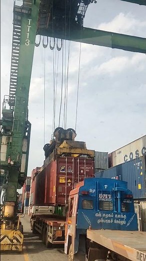Chennai port container loading