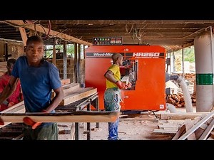 HR250 Twin Horizontal Band Resaw in Action in South Africa | Wood-Mizer Africa