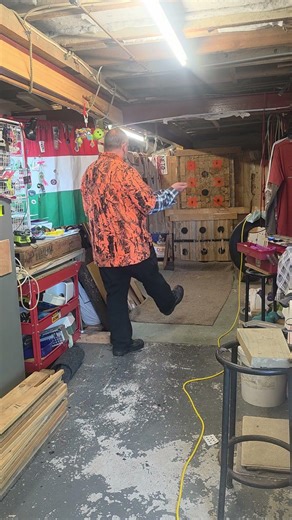 Throwing long bo shuriken and mixing it up with ( almost) instinctive half spin.