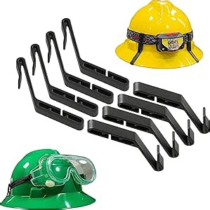 Taaib® 10-Pack Multipurpose Full Brim Hard Hat Clips Hooks for Headlamp Light and Safety Goggle Strap Holder, Light Mount, 2-in-1 Safety Helmet Accessories, Compatible with MSA V-Gard