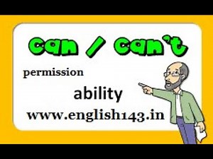 can, can't usage ability and permission grammar in English with examples and rules