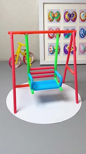 DIY Juice Straw Swing: Upcycling Fun for Kids