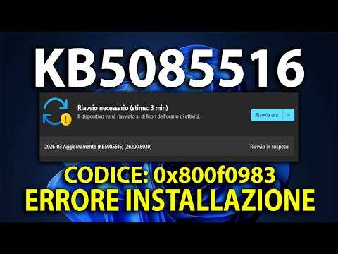 KB5085516 - How to Fix Windows Update Installation Error Code - MARCH 2026