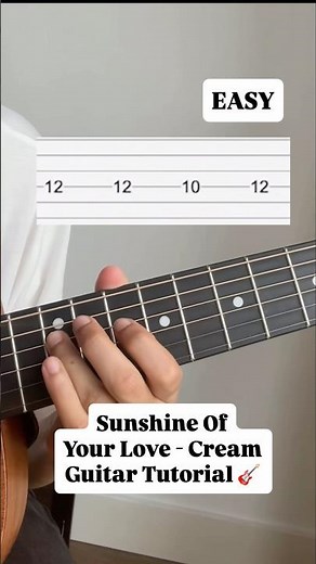 How to play Sunshine Of Your Love - Cream on Guitar FAST 🎸 #shorts