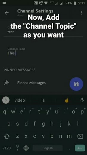 How to add Channel Topic to Text channel in your Discord Server #roduz #discord