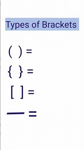 Different Types of Brackets || #shorts #brackets