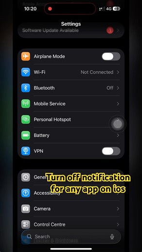 how to turn off notification for any app on ios✅🤝 #ios18 #appleclips #applewwdc #notificationoff