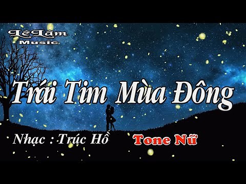 Karaoke - Trái Tim Mùa Đông Tone Nữ | Lê Lâm Music