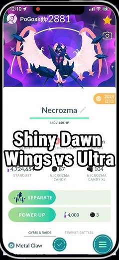 Necrozma Battle: Shiny Dawn Wings vs Ultra Form! #necrozmabattle