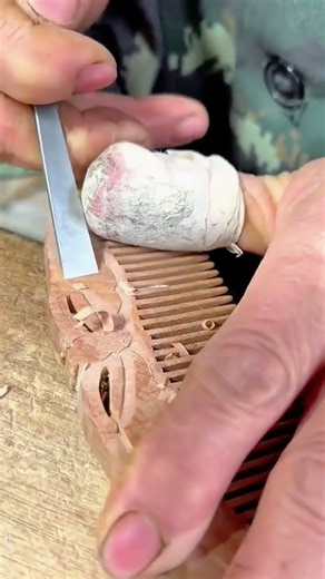 Wood Carving Techniques with Mini Chisels for Fine Patterns and High Precision #shorts