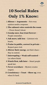 10 Socail Rules Only 1% Know | Lessons Taught By Life