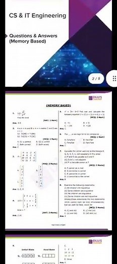 GATE 2022 COMPUTER SCIENCE & INFORMATION TECHNOLOGY QUESTION PAPER WITH SOLUTIONS