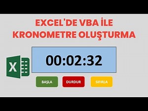 Excel VBA Timer | Kendi Kronometrenizi Yapın!