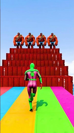 GTA 5 Epic Water Ragdolls | Spider-Man Jumps / Fails ep.14413 #shorts