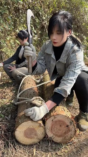 Manual Logging Techniques in Wooded Environments