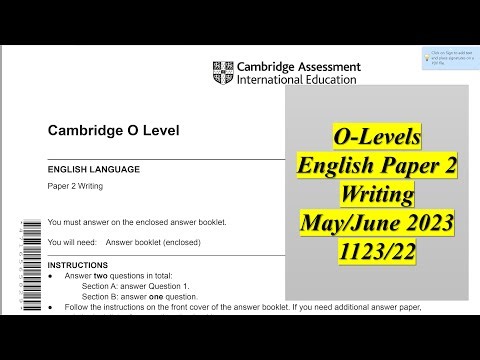 IGCSE-O-Level English Solved Paper 2 Writing 1123/22 May/June 2023| #cambridgeenglish #studywithme