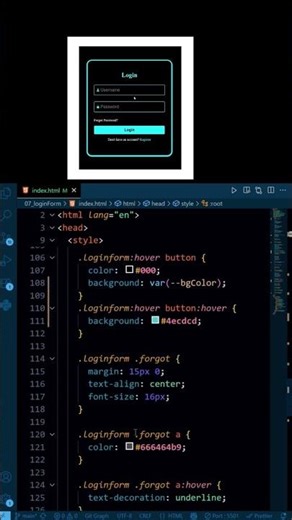 Building a animated login form using html and CSS | html CSS Projects