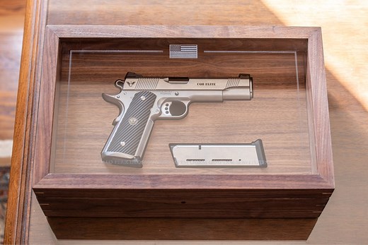Handmade Walnut Pistol Display Case With Custom Cut Foam Inset and Engraved Glass - Etsy