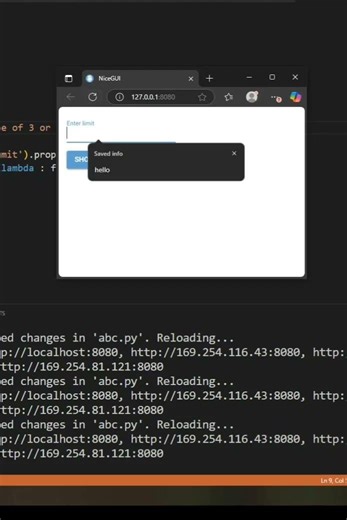 nicegui | Euler project 'Multiple of 3 or 5' | CodeLearning