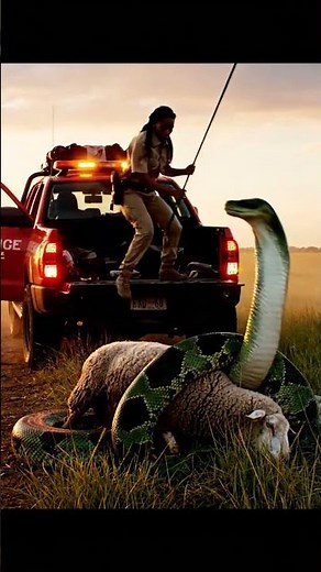 Incredible Sheep Rescue from Deadly Python Coil!