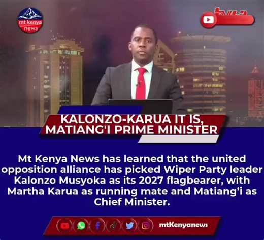Kalonzo Musyoka Selected as 2027 Opponent for Ruto