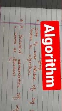 Algorithm and flowchart (definition) #datastructuresandalgorithms | programming for problem solving