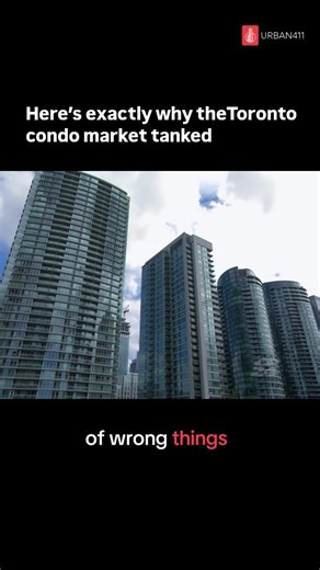 Toronto's condo prices are dropping faster than anywhere in Canada. #urban411 #torontorealestate #torontocondos #condocrash #realestatenews #torontohomes | Urban411