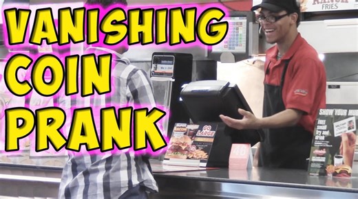 Vanishing coin moment with a simple disappearing touch