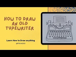 How to Draw an Old Typewriter