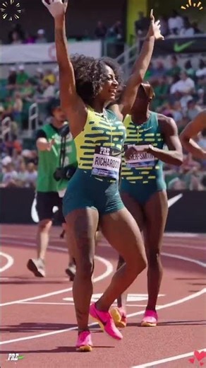 Our queen#shacarririchardson #olmpics #track #fyp #gold