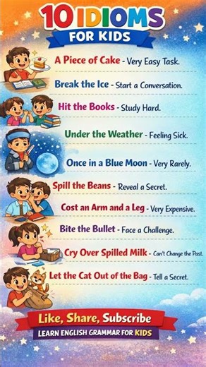10 Idioms For Kids #shortsviral #learn