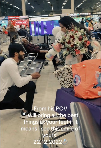Two Years of Love: Memorable Airport Proposal Story