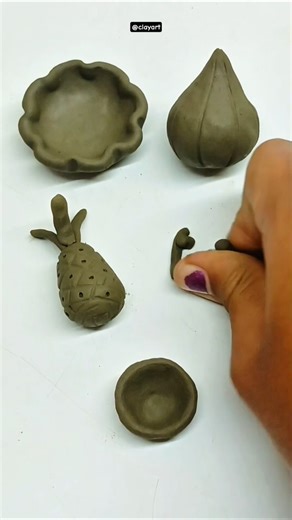diy mini clay kitchen set, 🌲#miniature #art #kitchenset #clay #creativeclayideas #claypot #blackclay