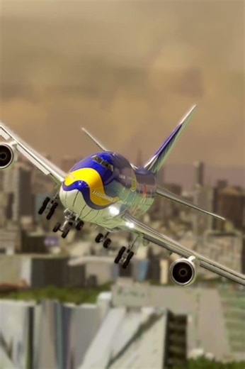 Crash Plane Landing Boeing 747 #shortsvideo #aviation