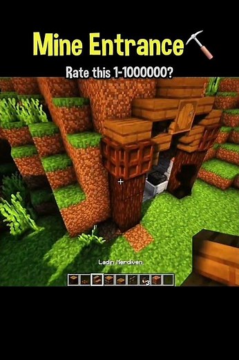 EASY MİNE ENTRANCE⛏️ #minecraft #minecraftbuilding #minecrafttutorial