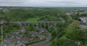 Dinan is a town in Brittany, northwest France. It’s known for its medieval ramparts, cobblestone streets and half-timbered houses.
